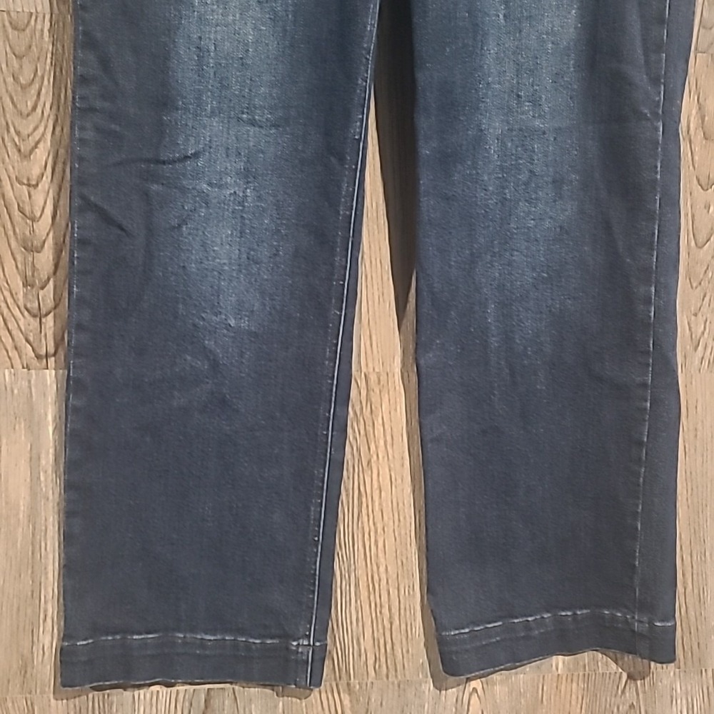 Judy Blue Wide Leg Jeans Size 13/31 x 29.5 Dark Wash High Rise Stretch - Picture 3 of 9